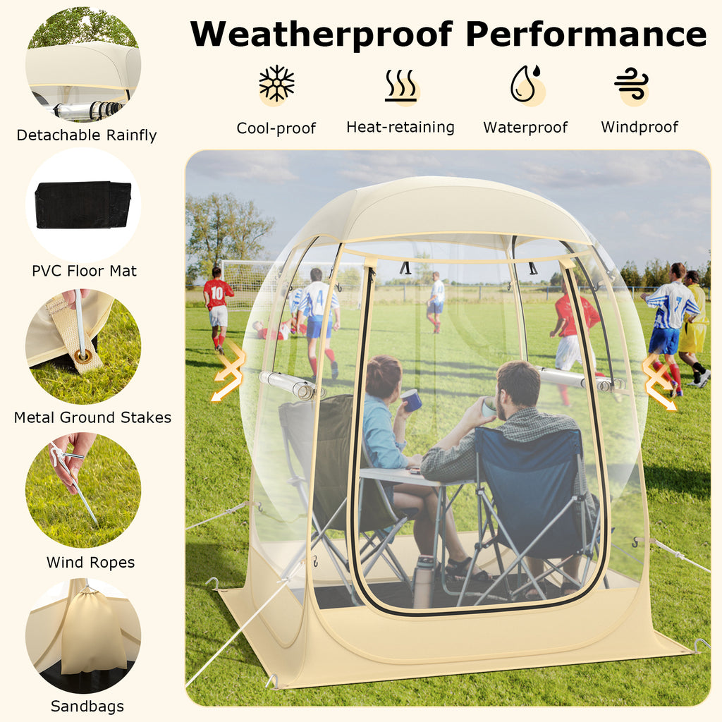 Instant Pop Up Sports Tent with Floor Mat - Size S