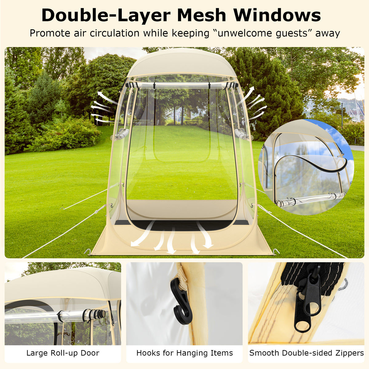 Instant Pop Up Sports Tent with Floor Mat - Size S