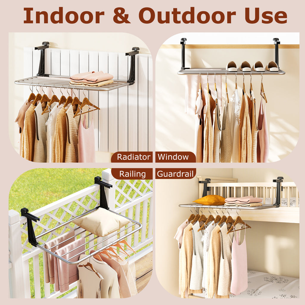 Portable Aluminum Clothes and Towel Drying Rack