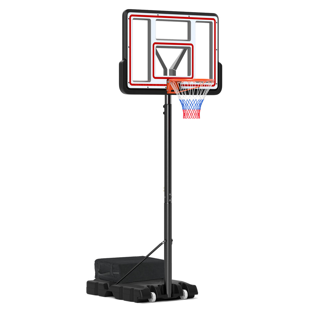 Portable Adjustable Basketball Hoop System with Backboard and Rim - Indoor Outdoor