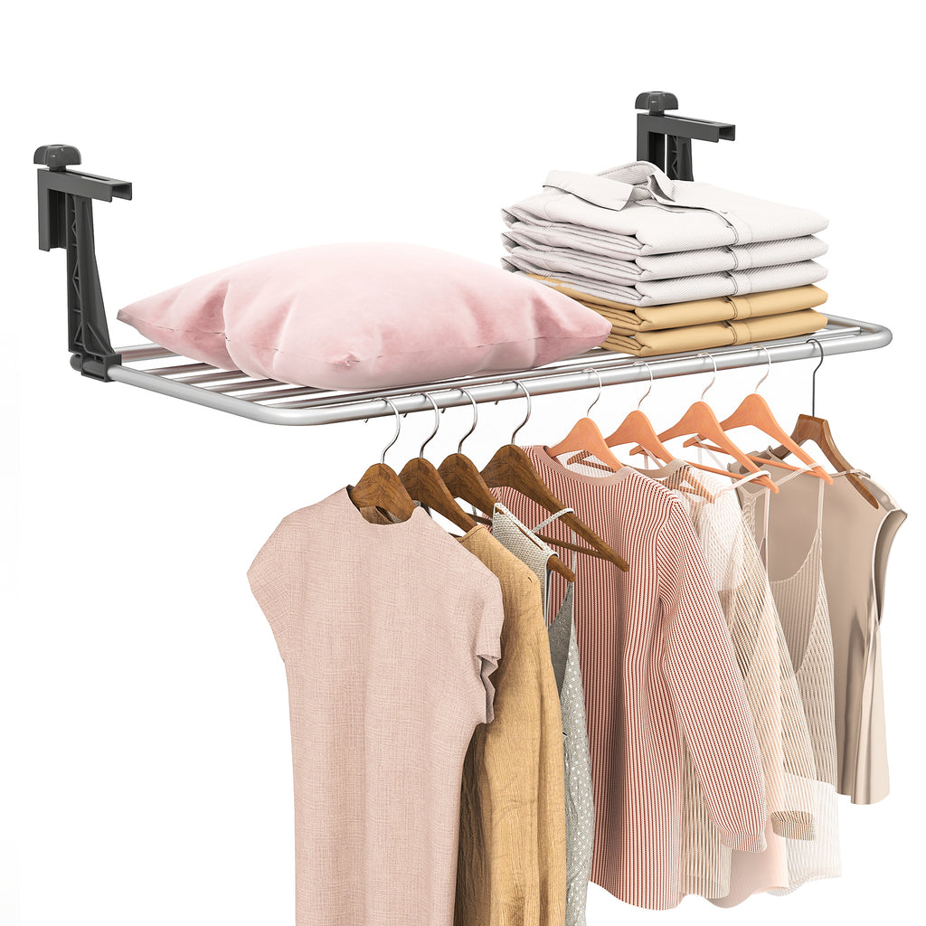 Portable Clothes Drying Rack 37 Inch - Aluminum Frame, Foldable