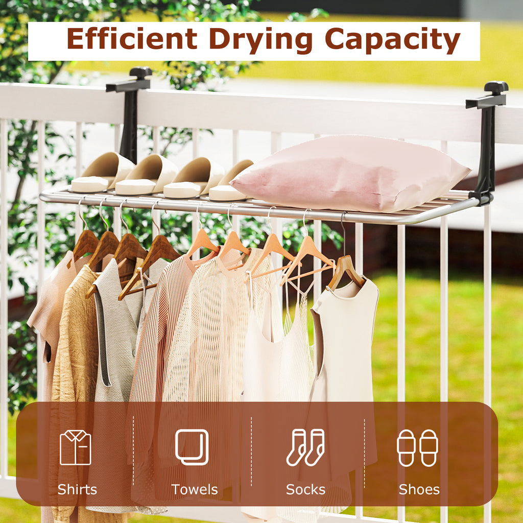 Portable Clothes Drying Rack with Foldable Brackets – 31 Inch L