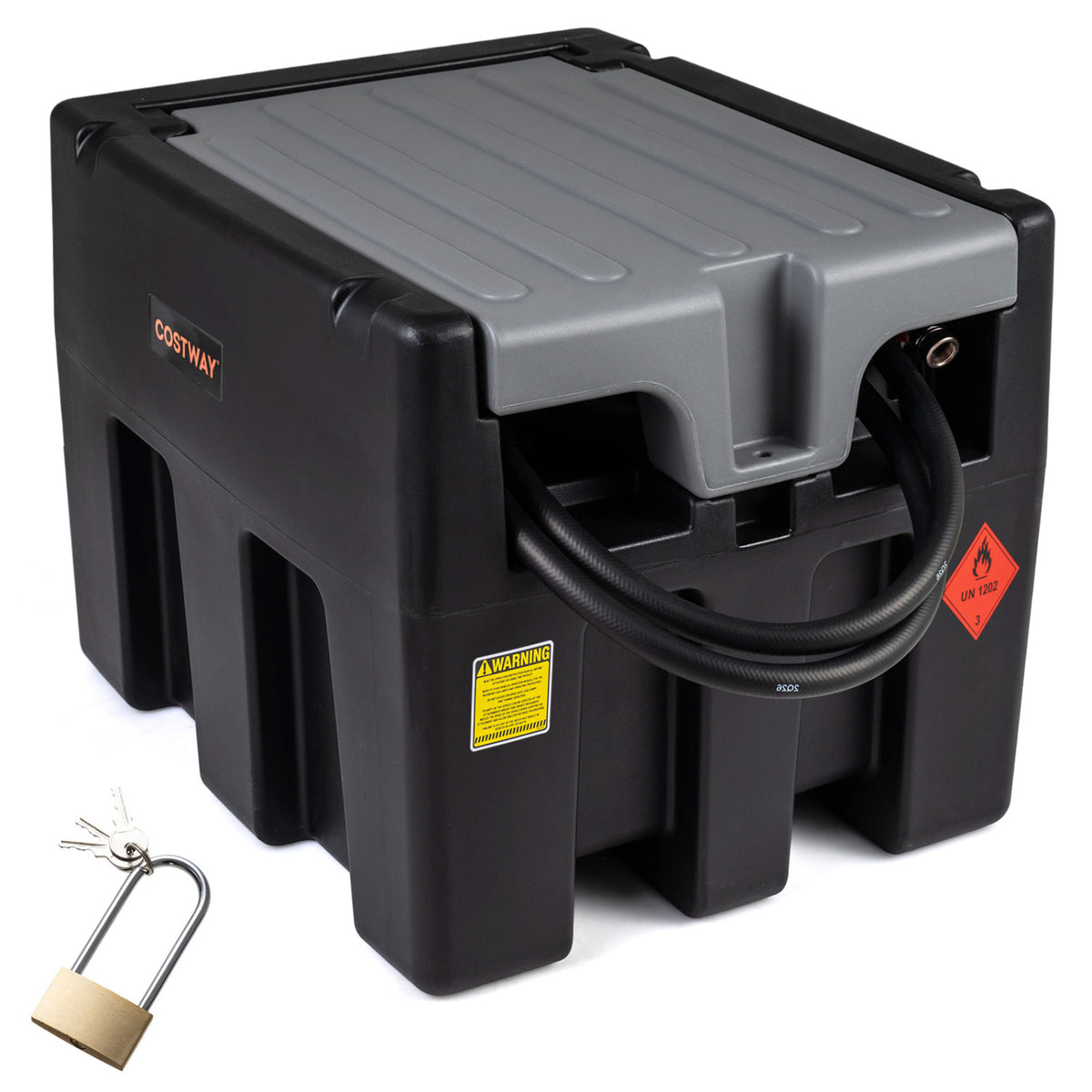 Portable Diesel Tank 53 Gallon with 13.2 GPM Flow Rate for