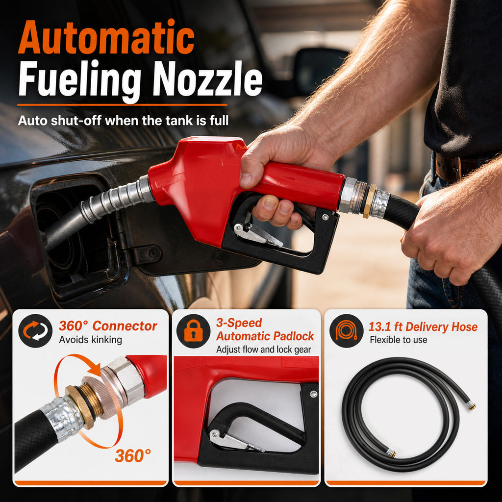 Portable Diesel Tank 53 Gallon with 13.2 GPM Flow Rate for