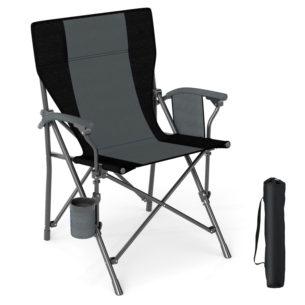 Portable Folding Oxford Cloth Camping Chair with Cup Holder and Side