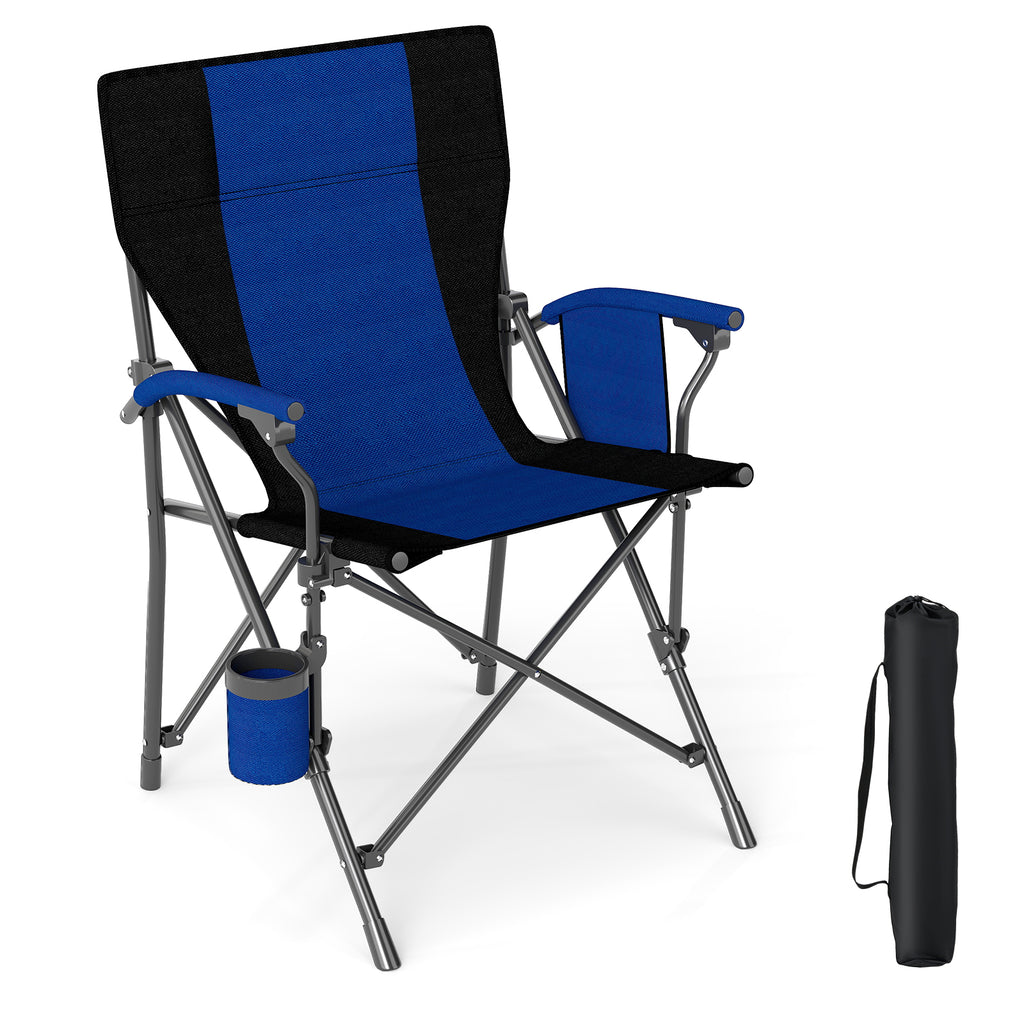 Portable Folding Oxford Cloth Camping Chair with Cup Holder and Side