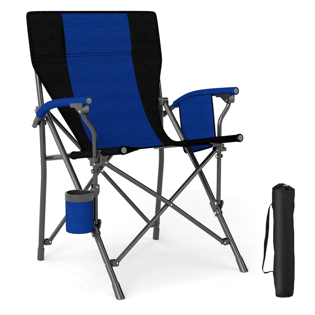 Portable Folding Oxford Cloth Camping Chair with Cup Holder and Side