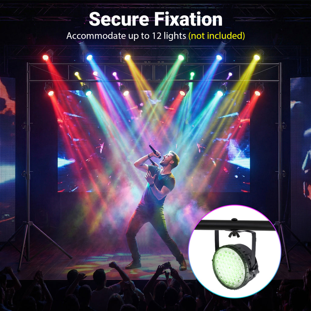 Adjustable DJ Light Stand with Folding Tripods - Portable Light Truss System