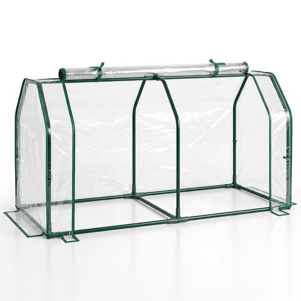 Portable Mini Greenhouse, Small Garden Greenhouse with PE Cover and