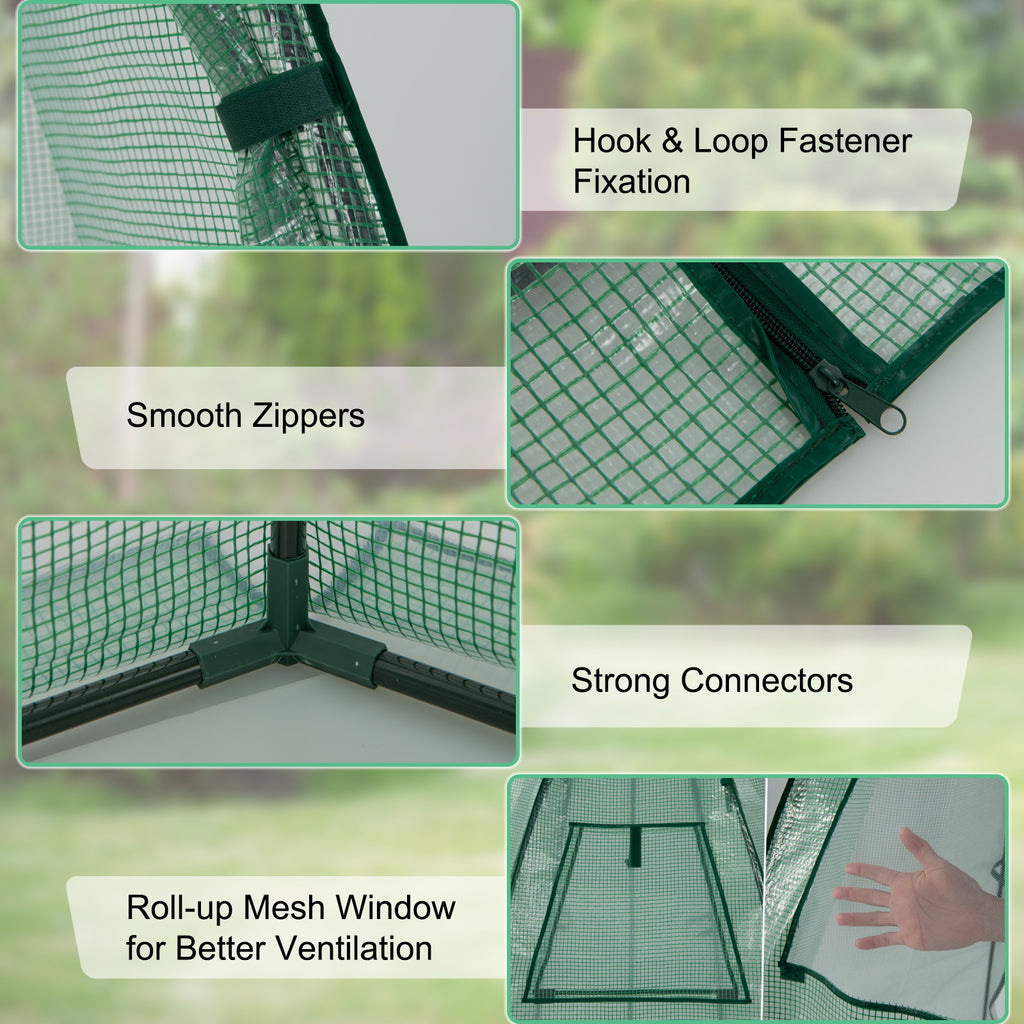 Mini Hexagonal Greenhouse 5.5ft - Portable Garden with PE Cover