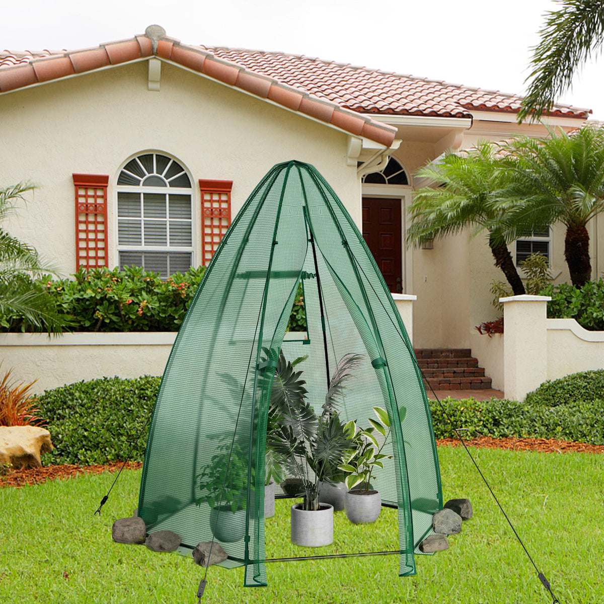Mini Hexagonal Greenhouse 5.5ft - Portable Garden with PE Cover