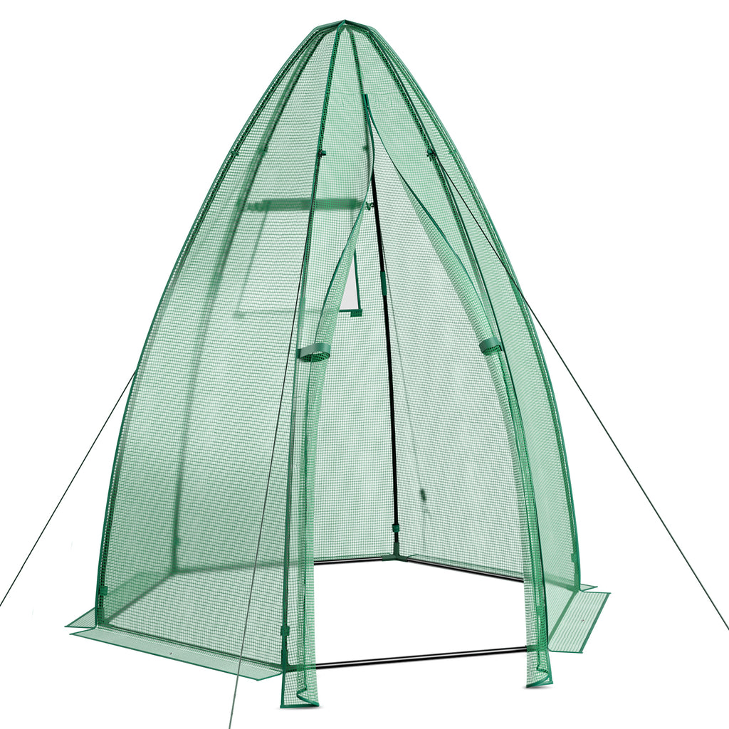 Mini Hexagonal Greenhouse 5.5ft - Portable Garden with PE Cover