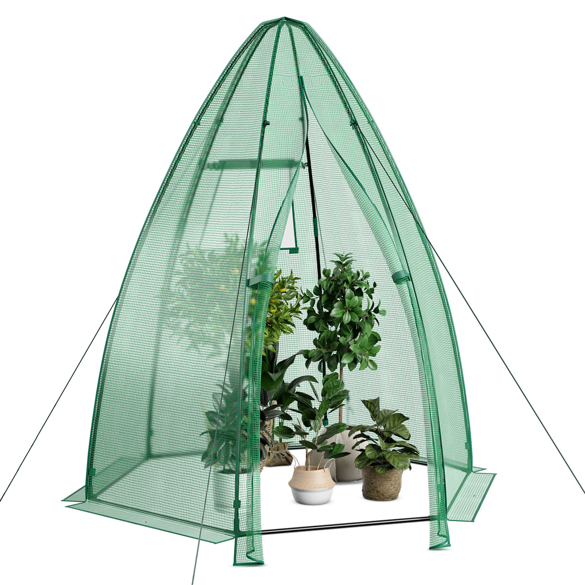 Mini Hexagonal Greenhouse 5.5ft - Portable Garden with PE Cover