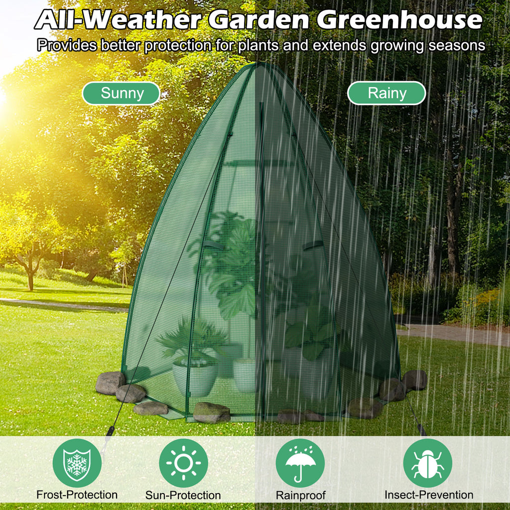 Mini Hexagonal Greenhouse 5.5ft - Portable Garden with PE Cover