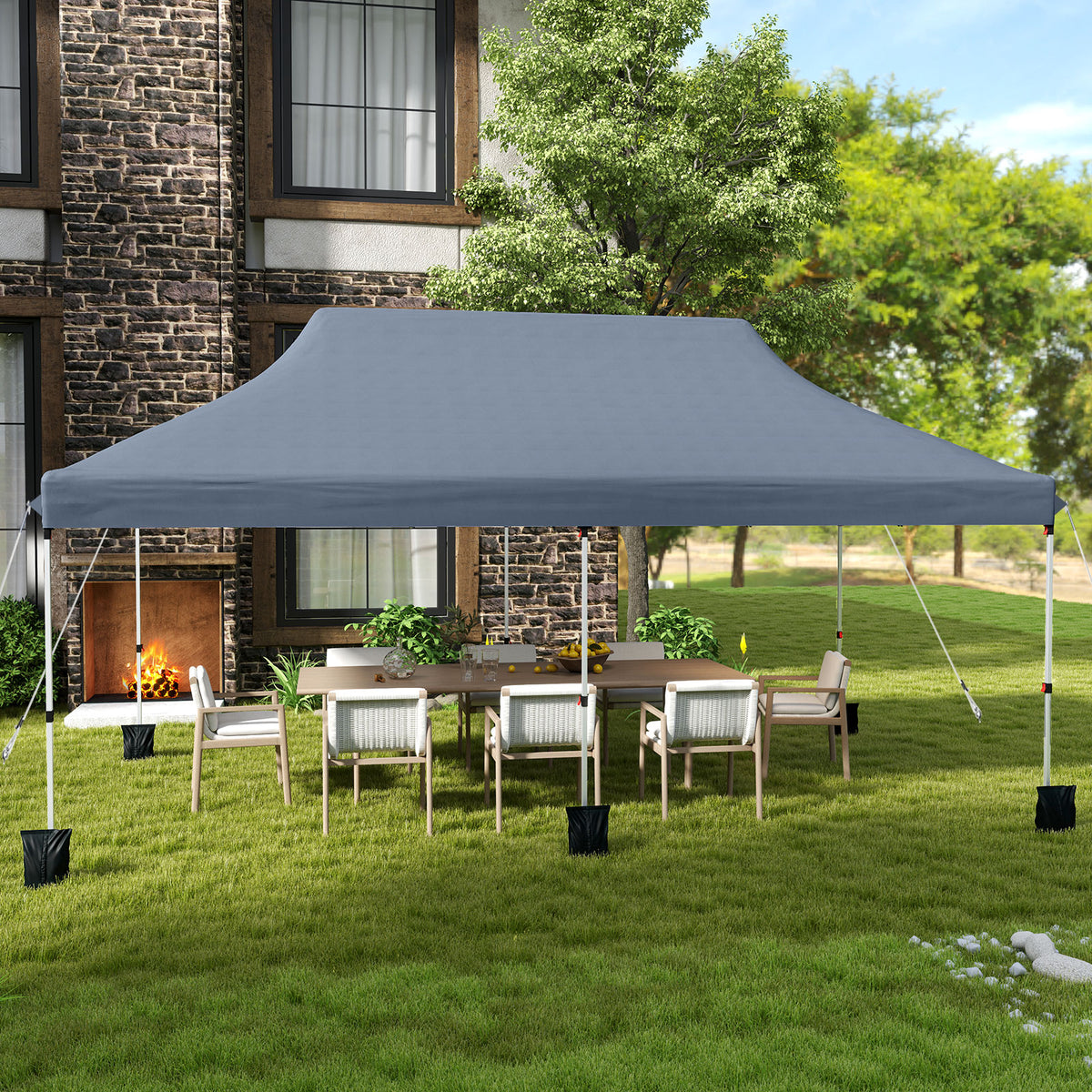 10 X 20 FT Pop up Canopy Tent Foldable Portable Outdoor Gazebo with