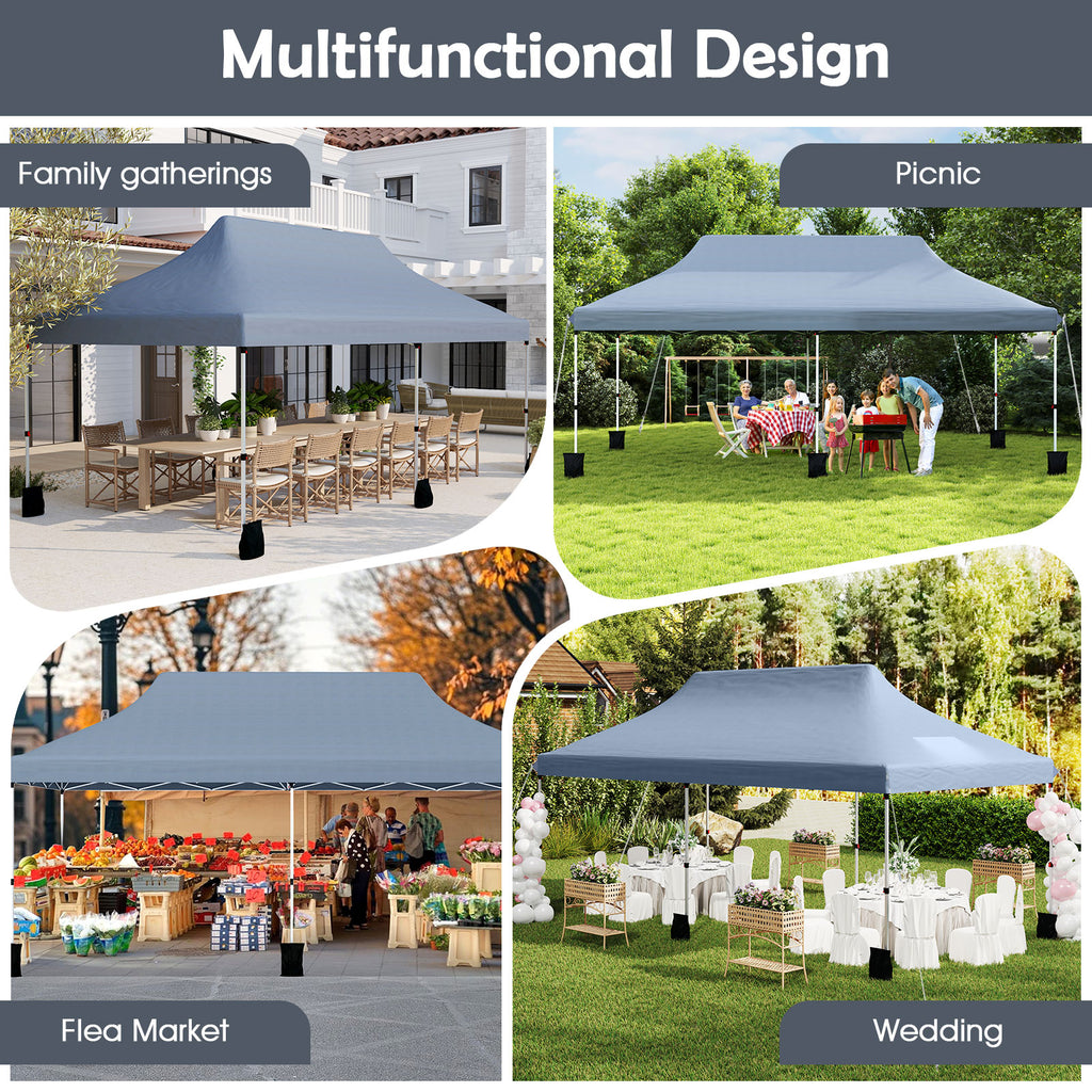 10 X 20 FT Pop up Canopy Tent Foldable Portable Outdoor Gazebo with