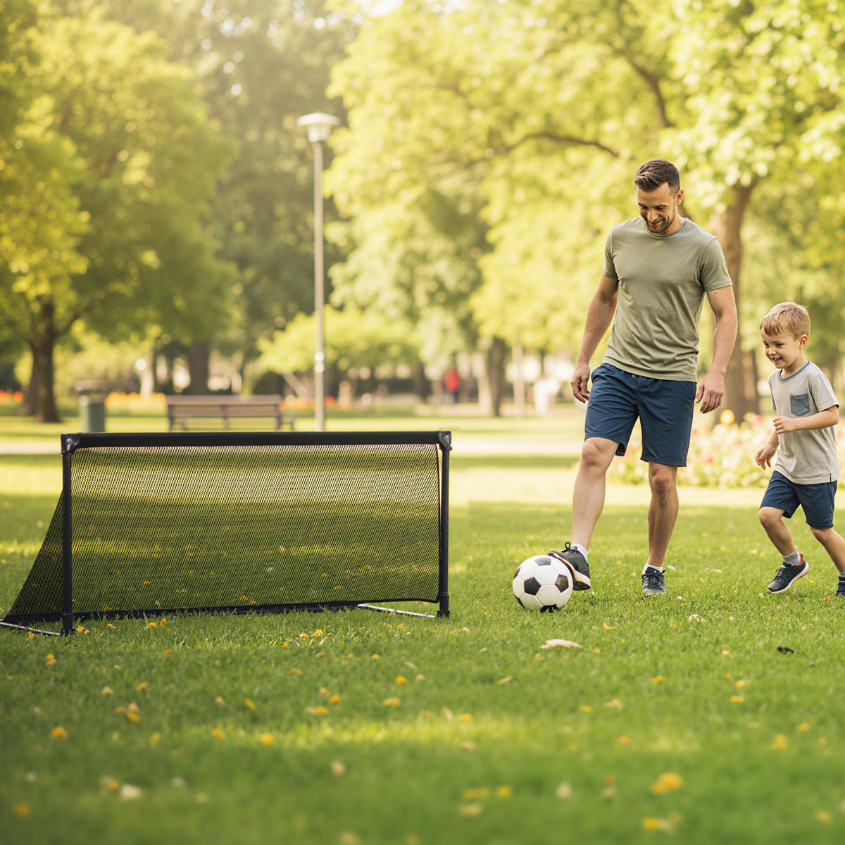 Toddler Soccer Net 3 Sizes Pop Up Portable with Metal Frame - S
