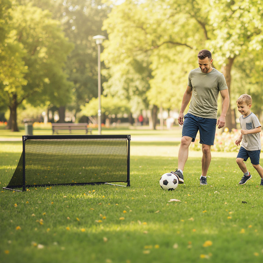 Toddler Soccer Net 3 Sizes Pop Up Portable with Metal Frame - S