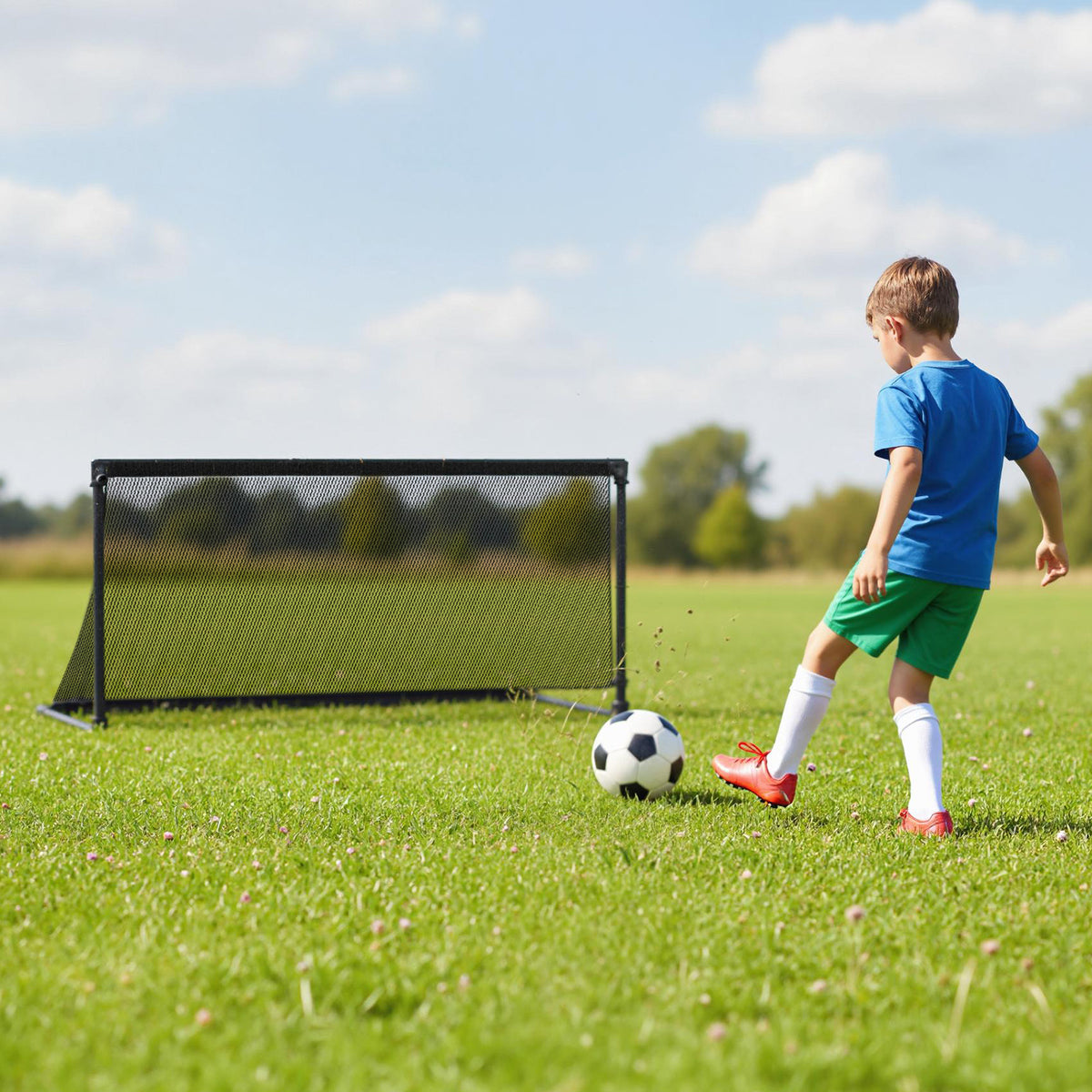 Toddler Soccer Net 3 Sizes Pop Up Portable with Metal Frame - S