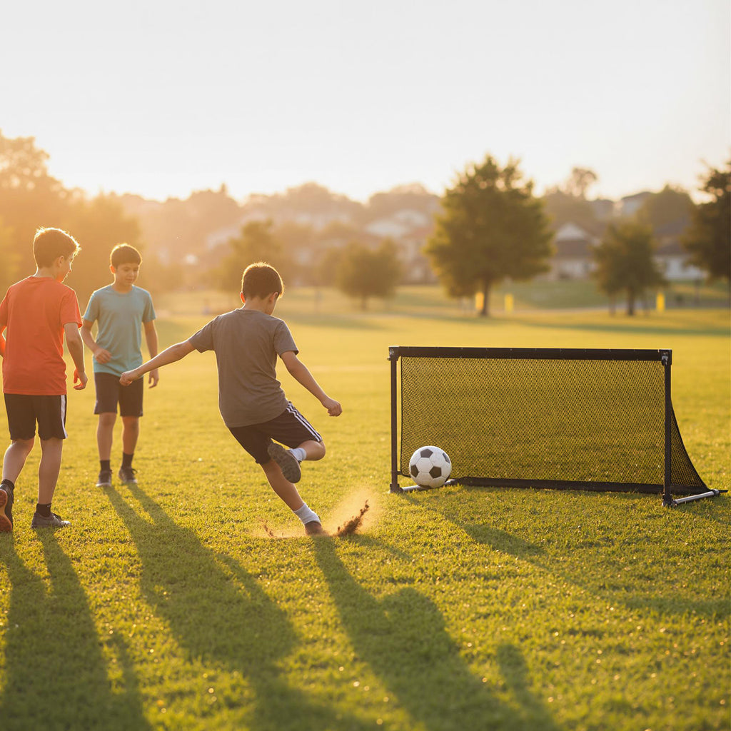 Toddler Soccer Net 3 Sizes Pop Up Portable with Metal Frame - S