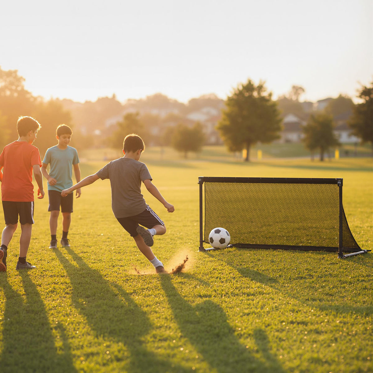 Toddler Soccer Net 3 Sizes Pop Up Portable with Metal Frame - S