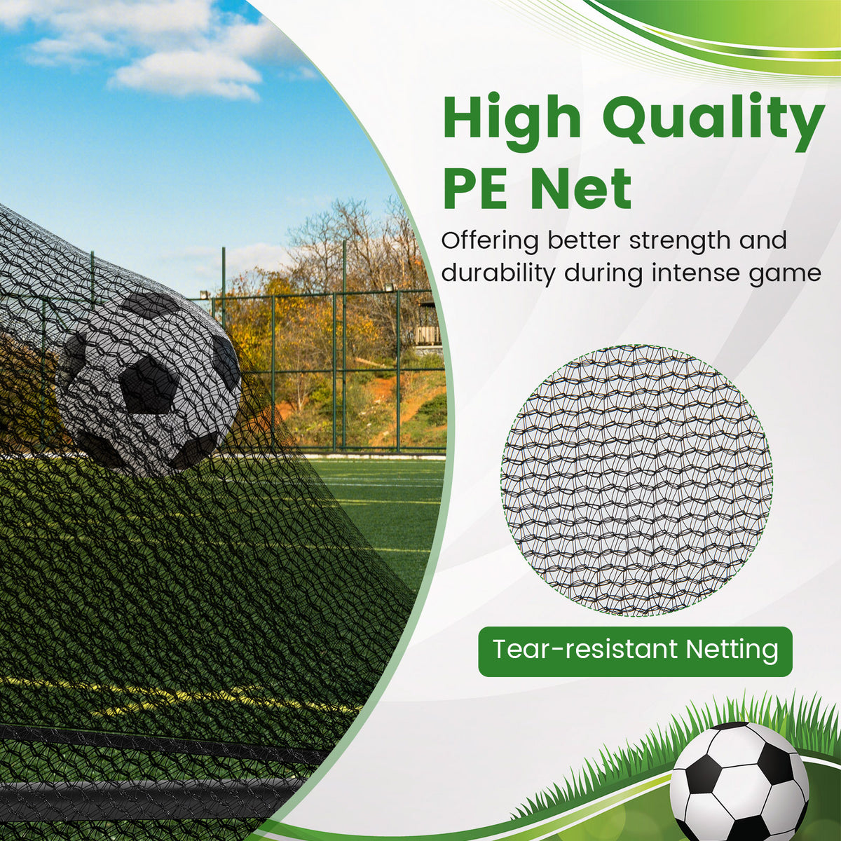 Toddler Soccer Net 3 Sizes Pop Up Portable with Metal Frame - S