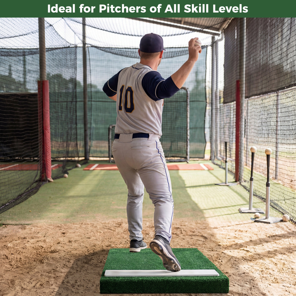 Portable Baseball Pitching Mound with EVA Landing Plate & Carry Handle