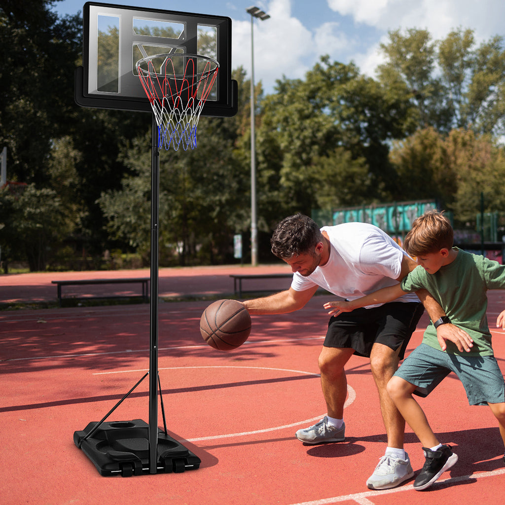 Height Adjustable Portable Shatterproof Basketball Hoop with 2 Nets - 8.5-10 FT, Outdoor Indoor