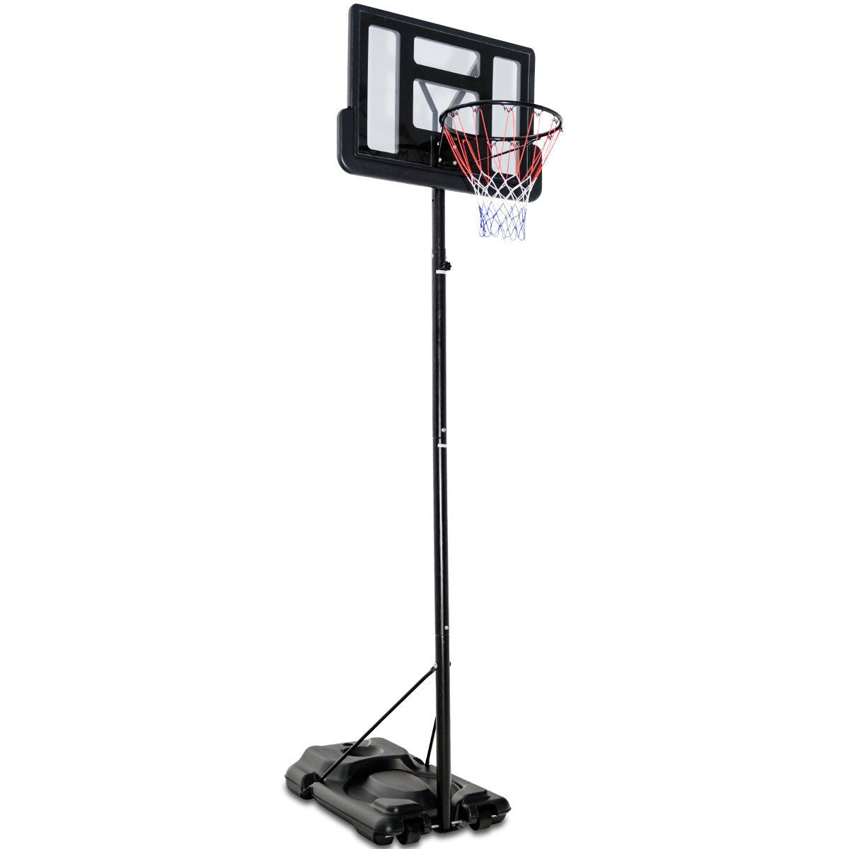 Height Adjustable Portable Shatterproof Basketball Hoop with 2 Nets - 8.5-10 FT, Outdoor Indoor