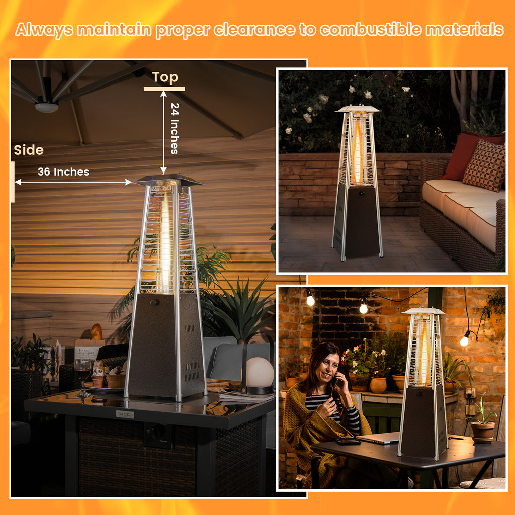 9500 BTU Portable Tabletop Patio Heater - Black