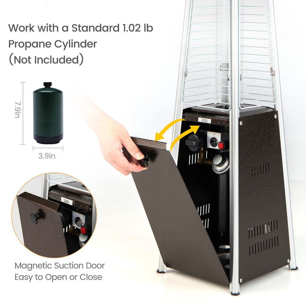 9500 BTU Portable Tabletop Patio Heater - Black