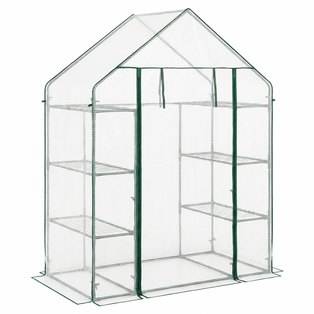 Portable Walk-in Greenhouse with 3 Tiers and 6 Shelves