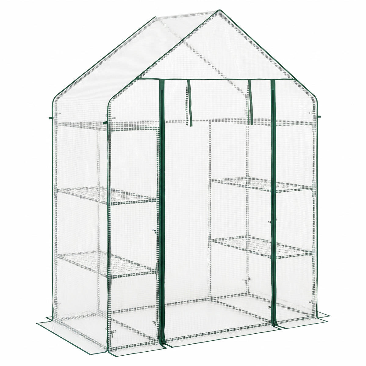 Portable Walk-in Greenhouse with 3 Tiers and 6 Shelves