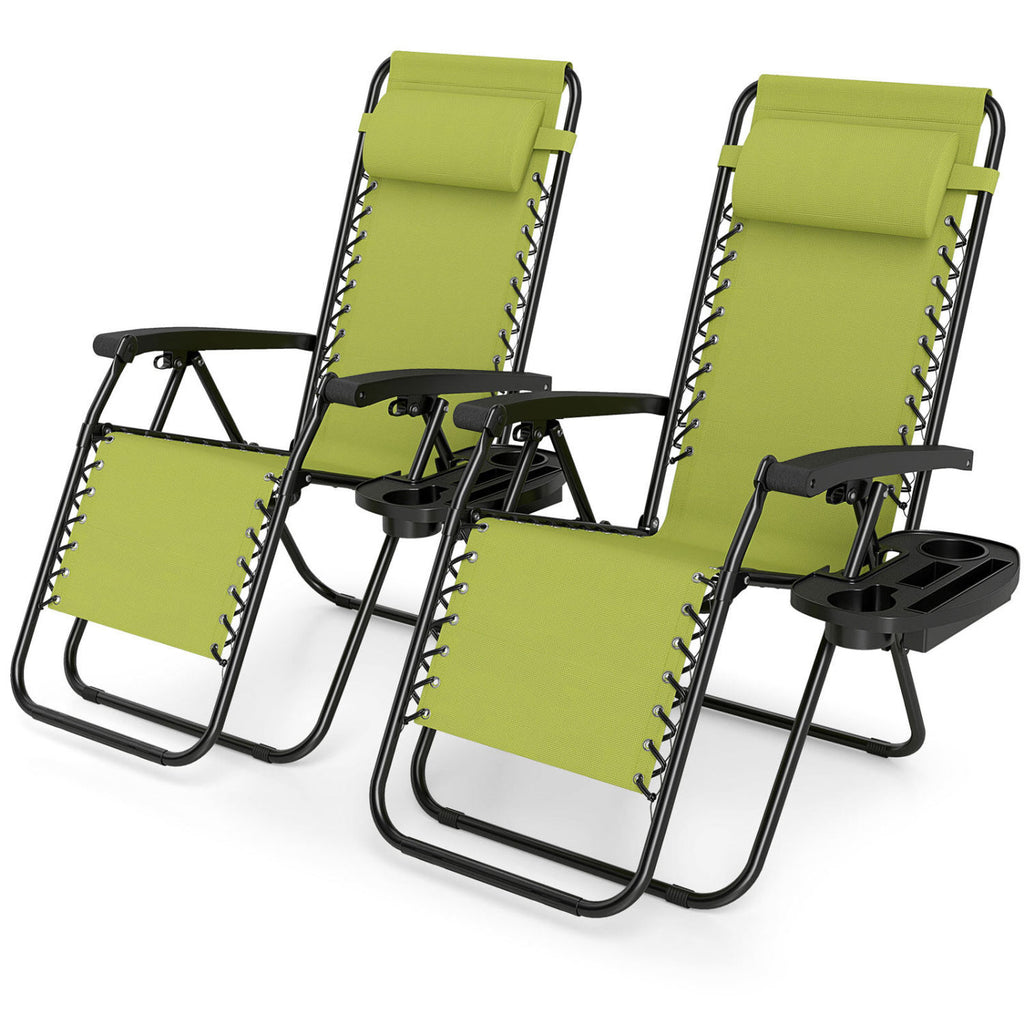 Oversized Lounge Chair with Cup Holder - Beige