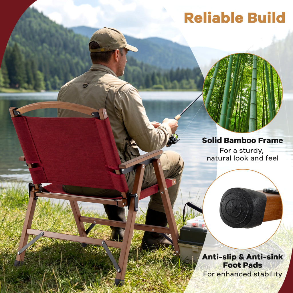 Portable and Lightweight Folding Camping Chair for Patio Picnic