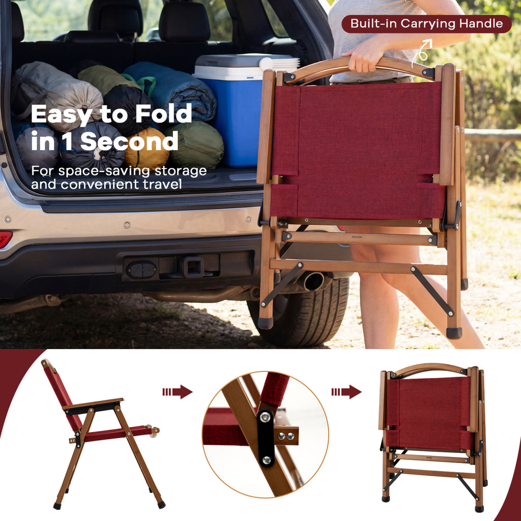 Portable and Lightweight Folding Camping Chair for Patio Picnic