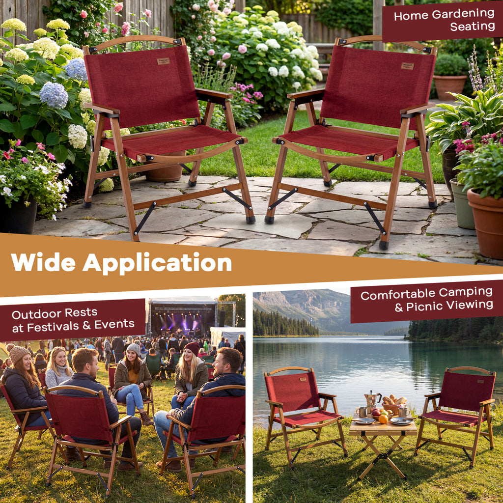 Portable and Lightweight Folding Camping Chair for Patio Picnic