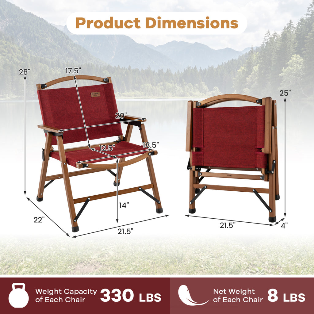 Portable and Lightweight Folding Camping Chair for Patio Picnic