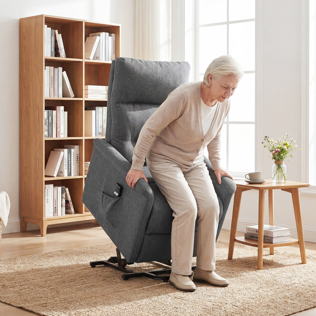 Power Lift Recliner Chair for Elderly - Gray