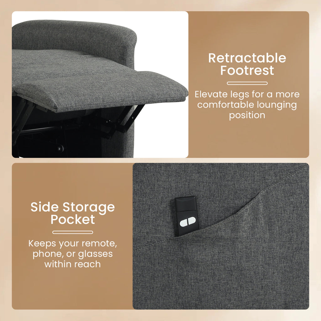Power Lift Recliner Chair for Elderly - Gray