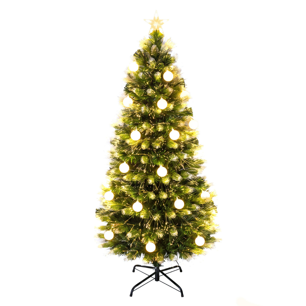 9 Ft Pencil Alpine Christmas Tree with Dual-Color LED Lights - Variation of THIS listing