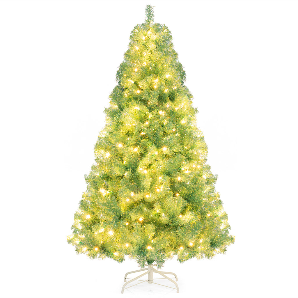 Green 6ft Pre-Lit Artificial Christmas Tree with 688 Tips & 250 LED Lights
