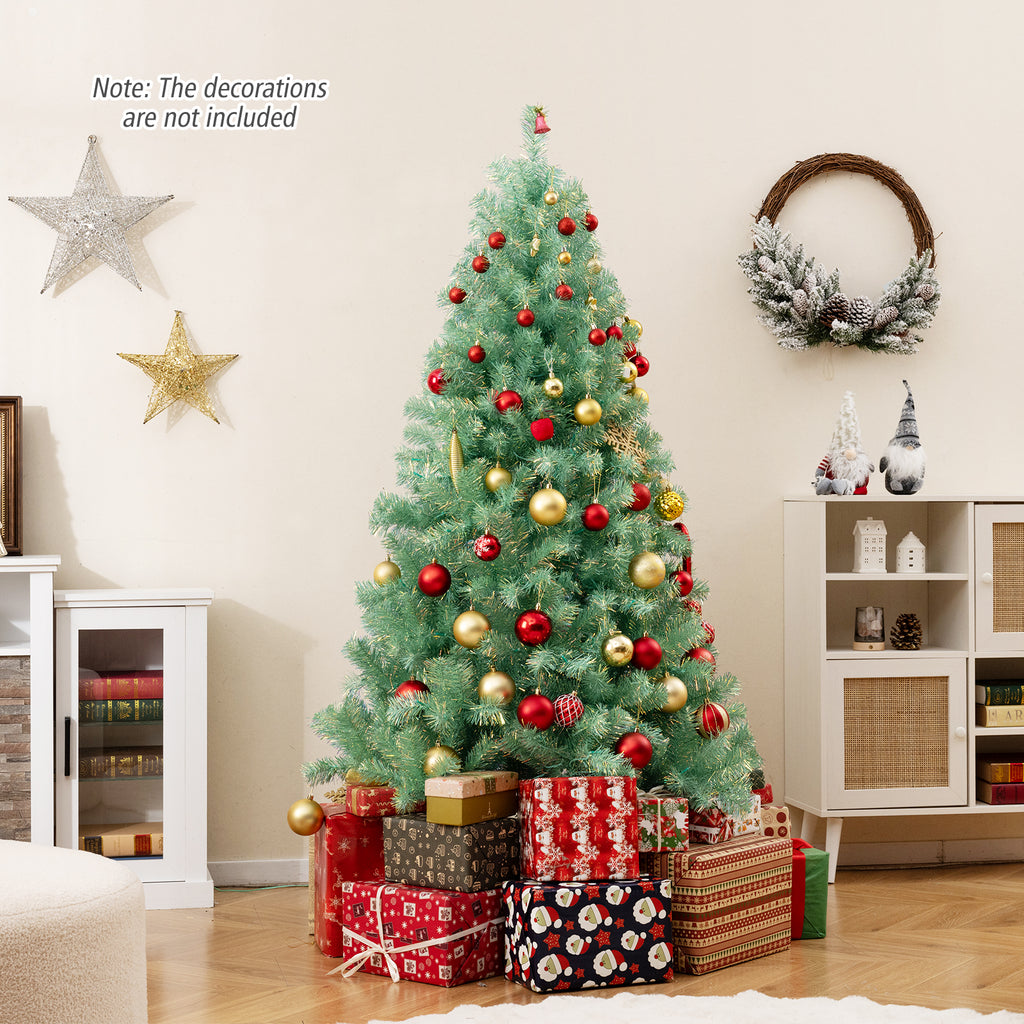 Green 6ft Pre-Lit Artificial Christmas Tree with 688 Tips & 250 LED Lights