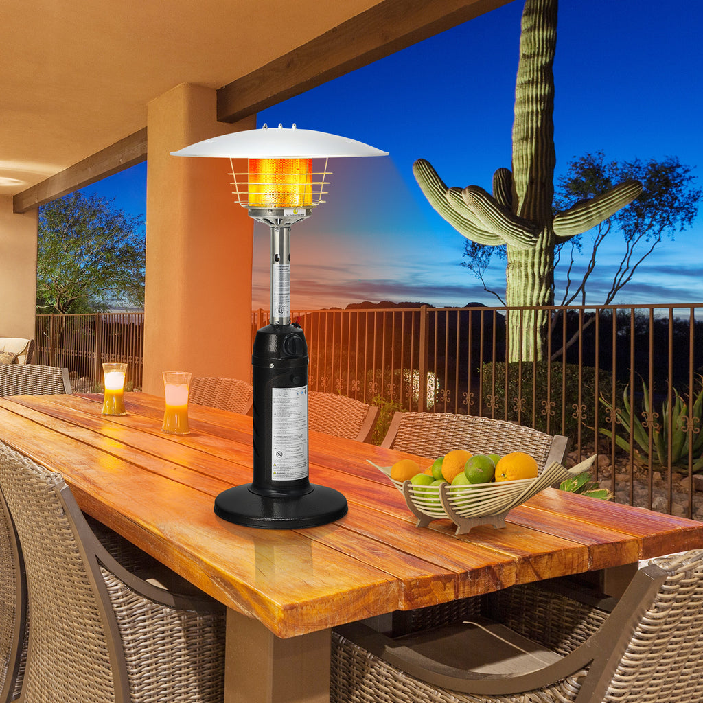 11000 BTU Portable Tabletop Propane Patio Heater - Black