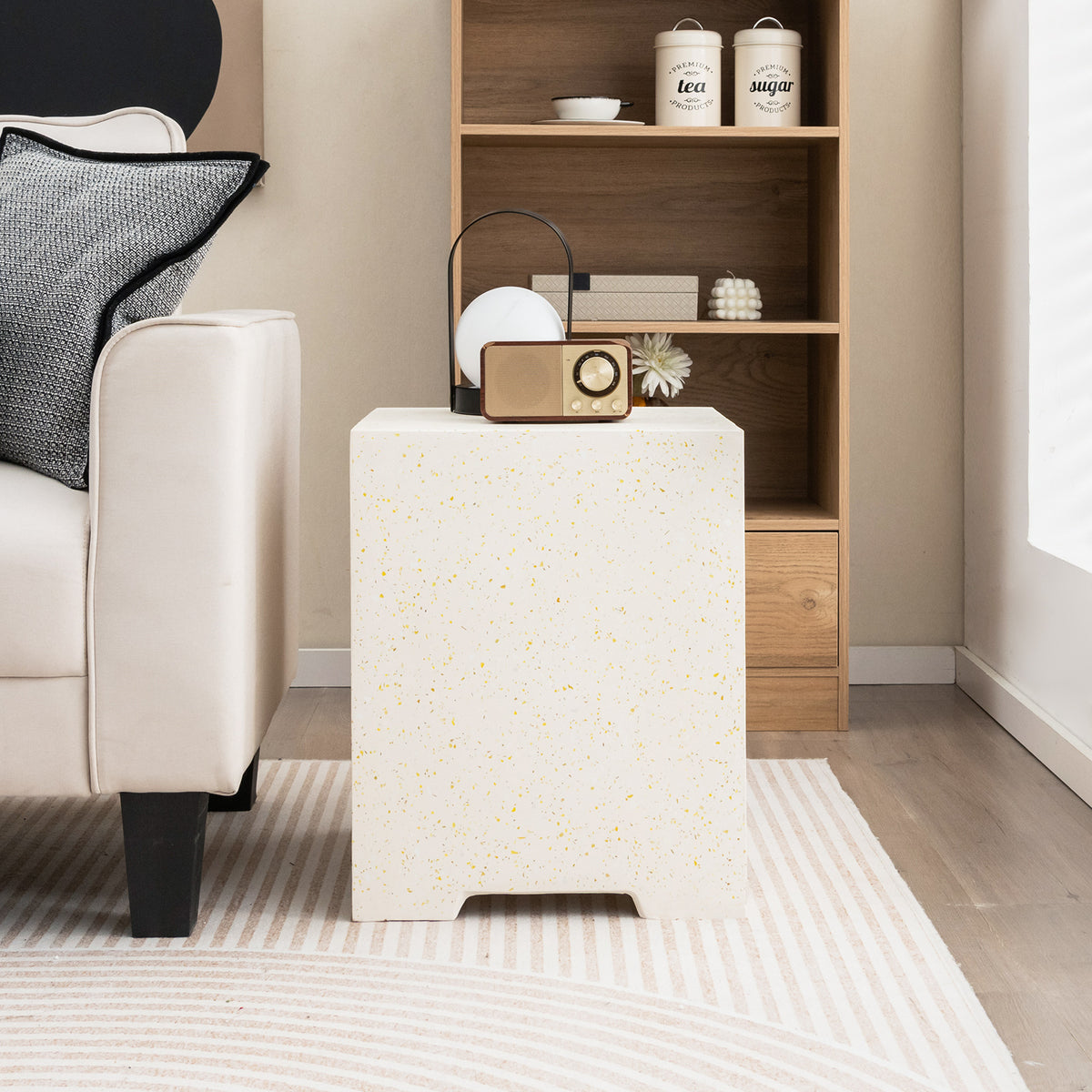 Gas Tank Holder Side Table with Protective Cover