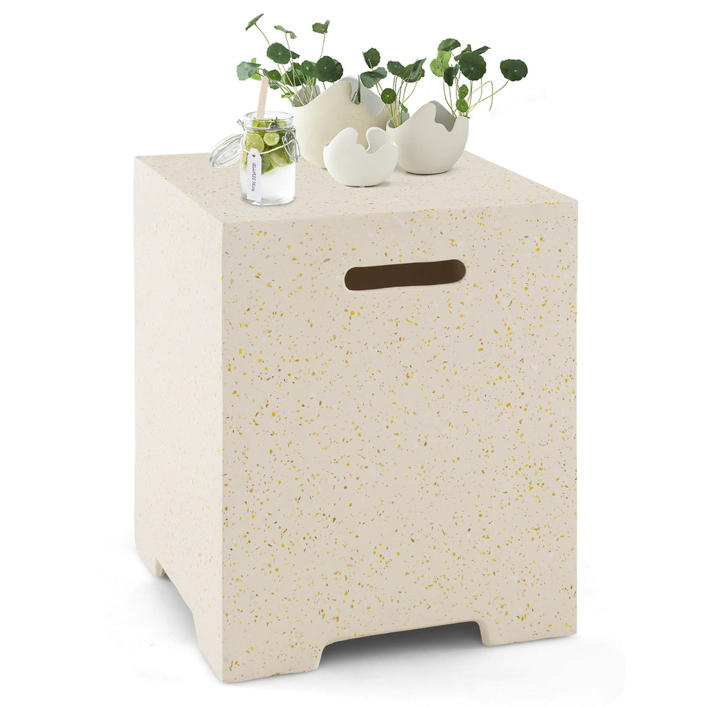 Gas Tank Holder Side Table with Protective Cover