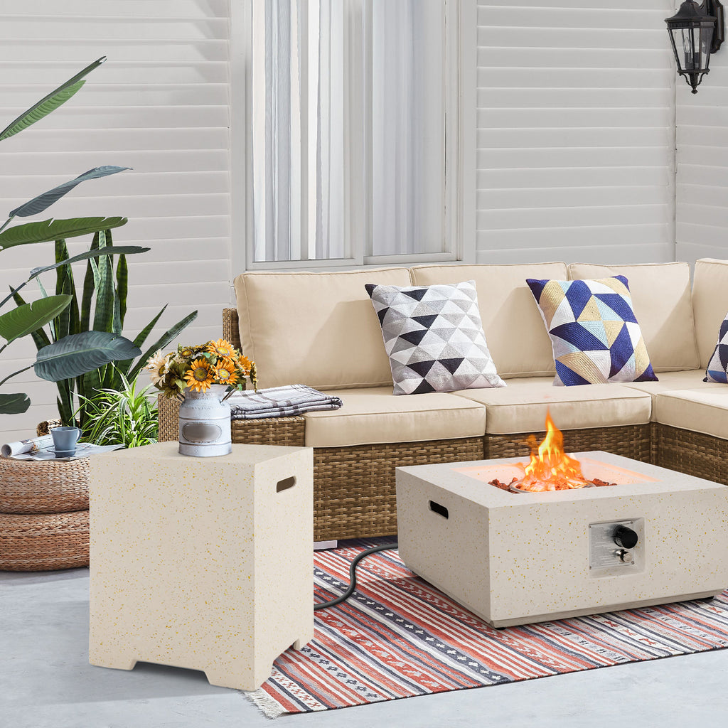 Gas Tank Holder Side Table with Protective Cover