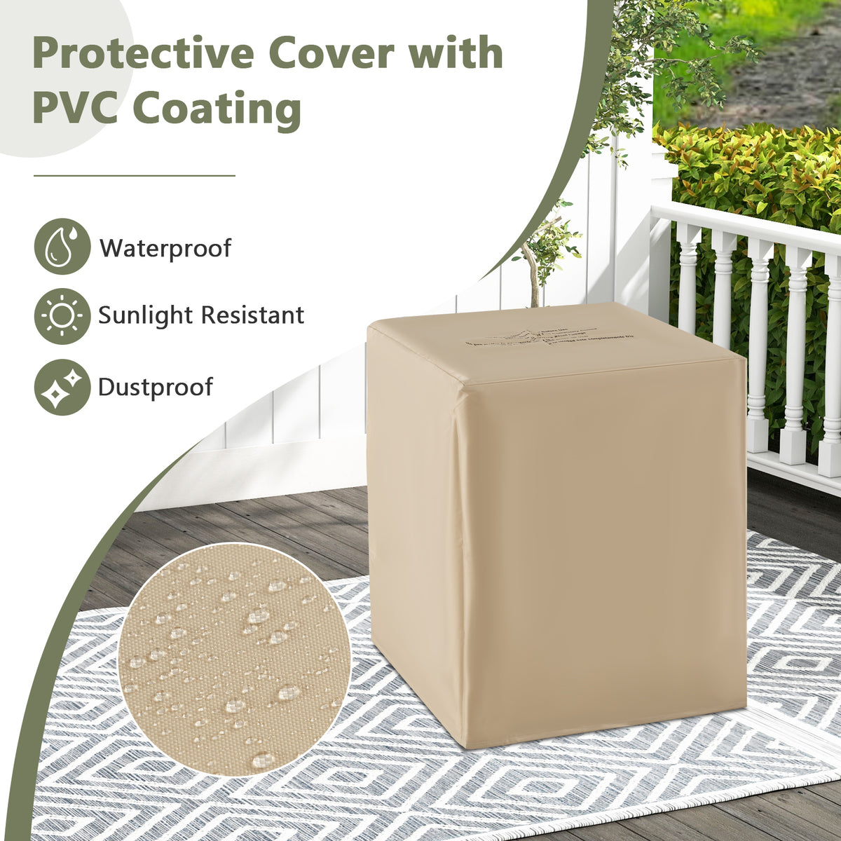 Gas Tank Holder Side Table with Protective Cover