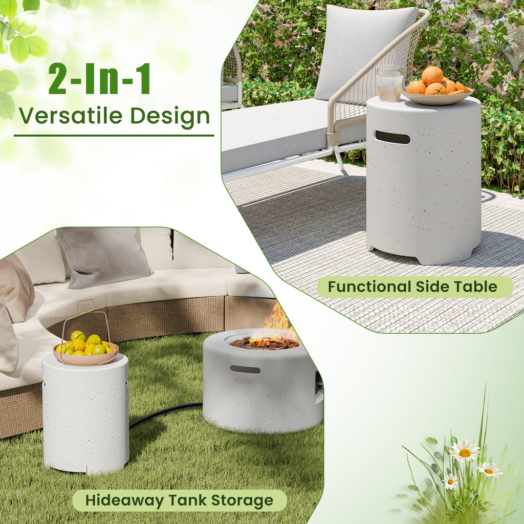 Propane Tank Cover Table with Side Handles - Tank Holder