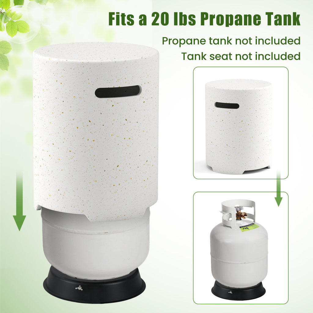 Propane Tank Cover Table with Side Handles - Tank Holder
